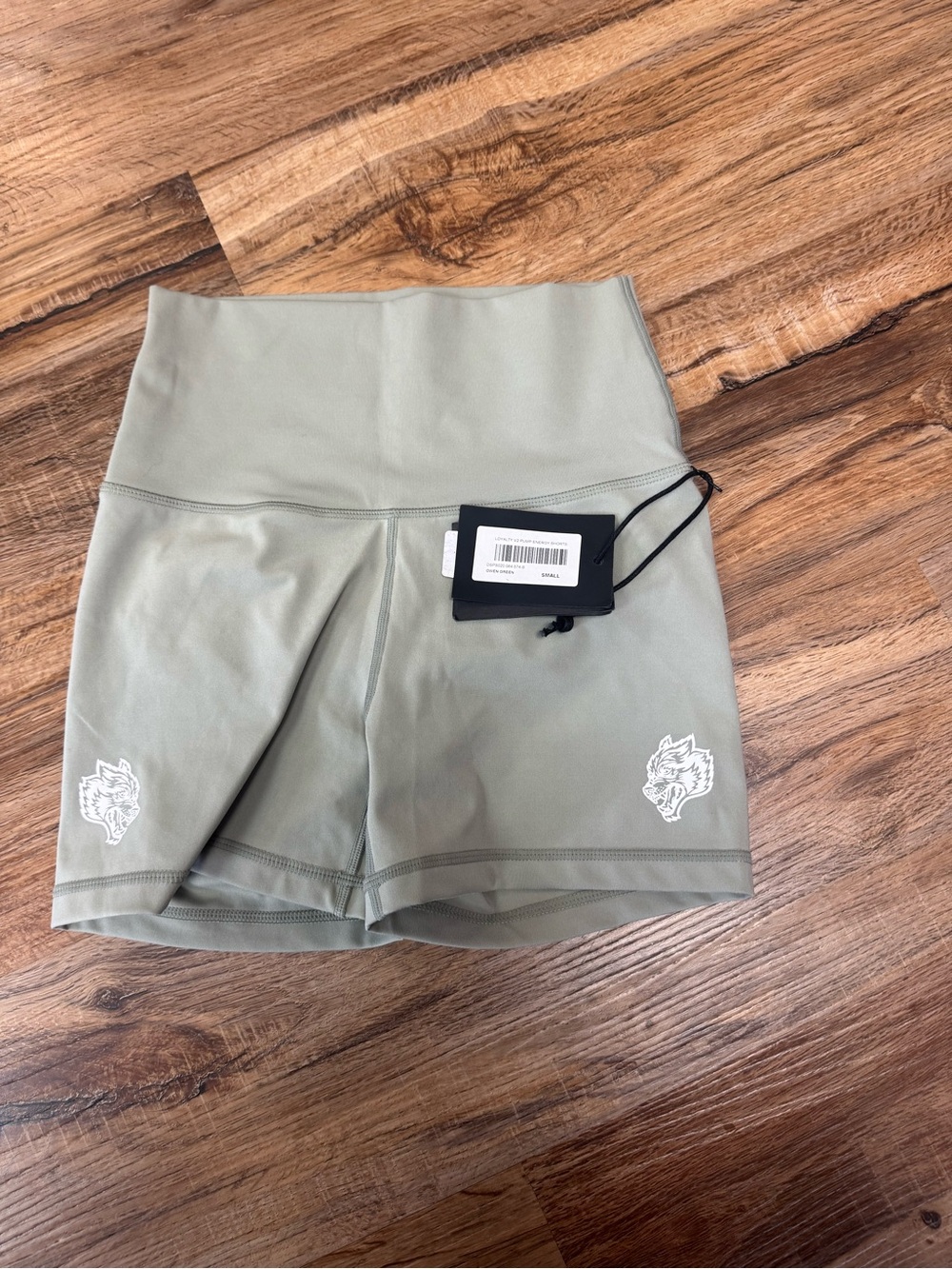 Darc Sport Sage Green Bike Shorts with White Logo